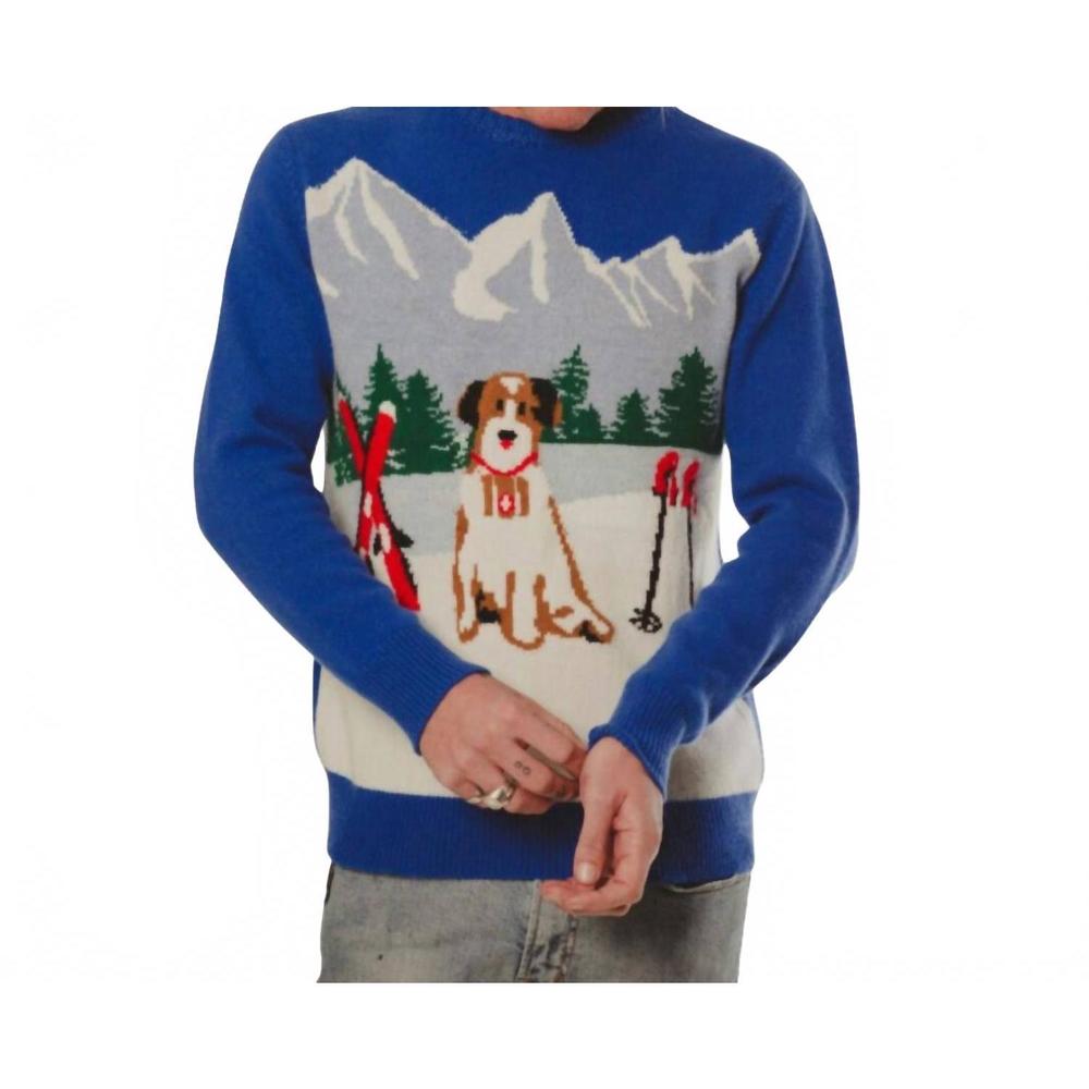 NEW HARDEN ski rescue crew sweater in blue/grey